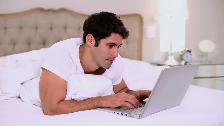 man watching porn
