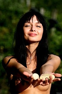 Olya O - Olya O gets naked in the woods showing off her fine body and perfect tits